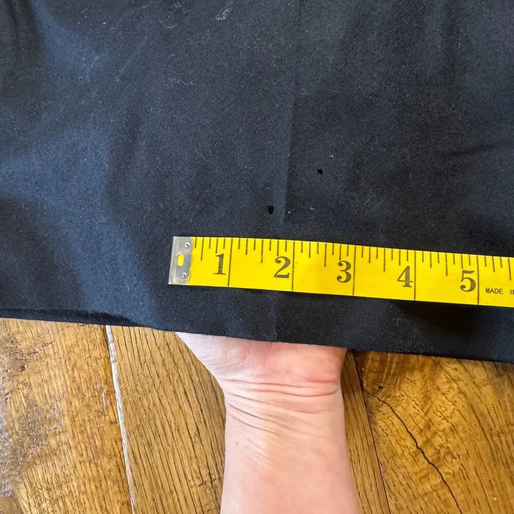 VTG Pendleton 100% Wool Black Pleated High Waisted Trouser Shorts Plus Size 18 - Picture 7 of 8